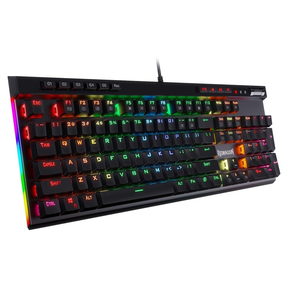 Redragon K580 VATA Wired RGB Mechanical Gaming Keyboard 5 Macro Keys Media